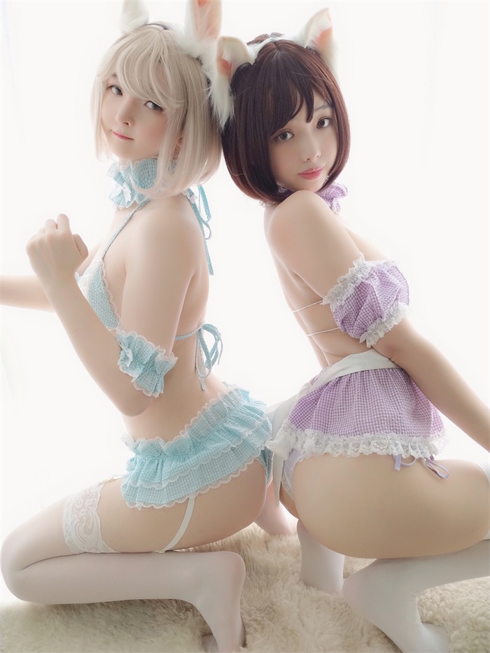 人气Coser@一小央泽&雯妹《风铃花与薰衣草》[48P/3V/125MB] - 第4张